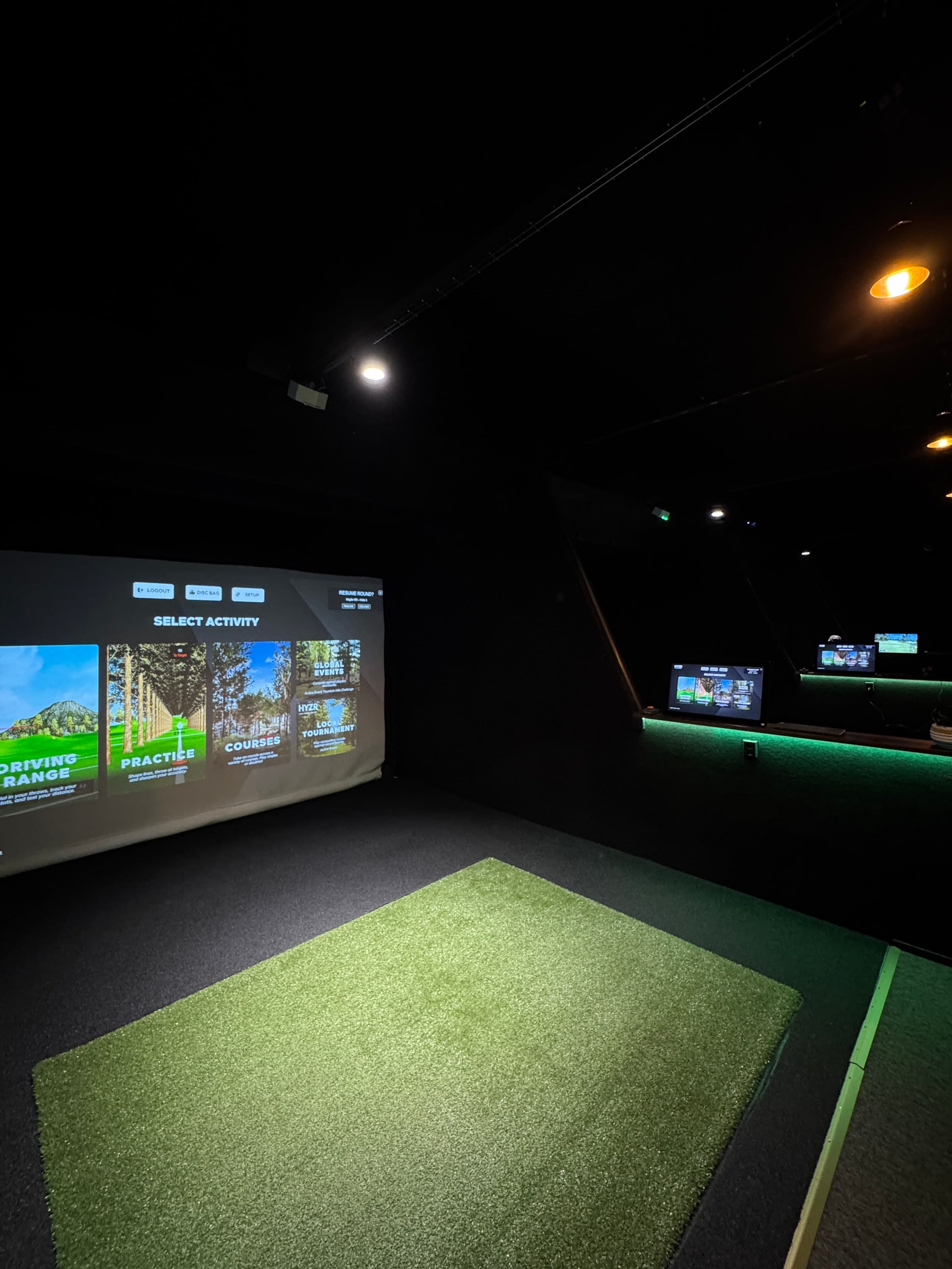 HYZR:s menyval för driving range, träning, banor och turneringar